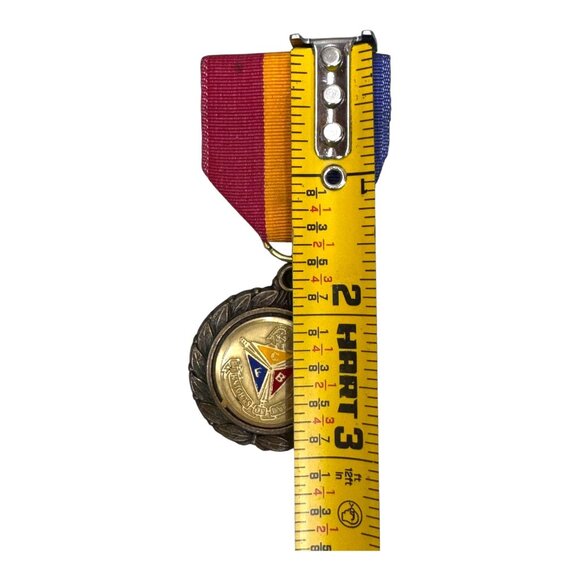 KNIGHTS OF PYTHIAS Vintage fraternal enamel FCB MEDALLION Watch Fob Ribbon - Picture 5 of 6